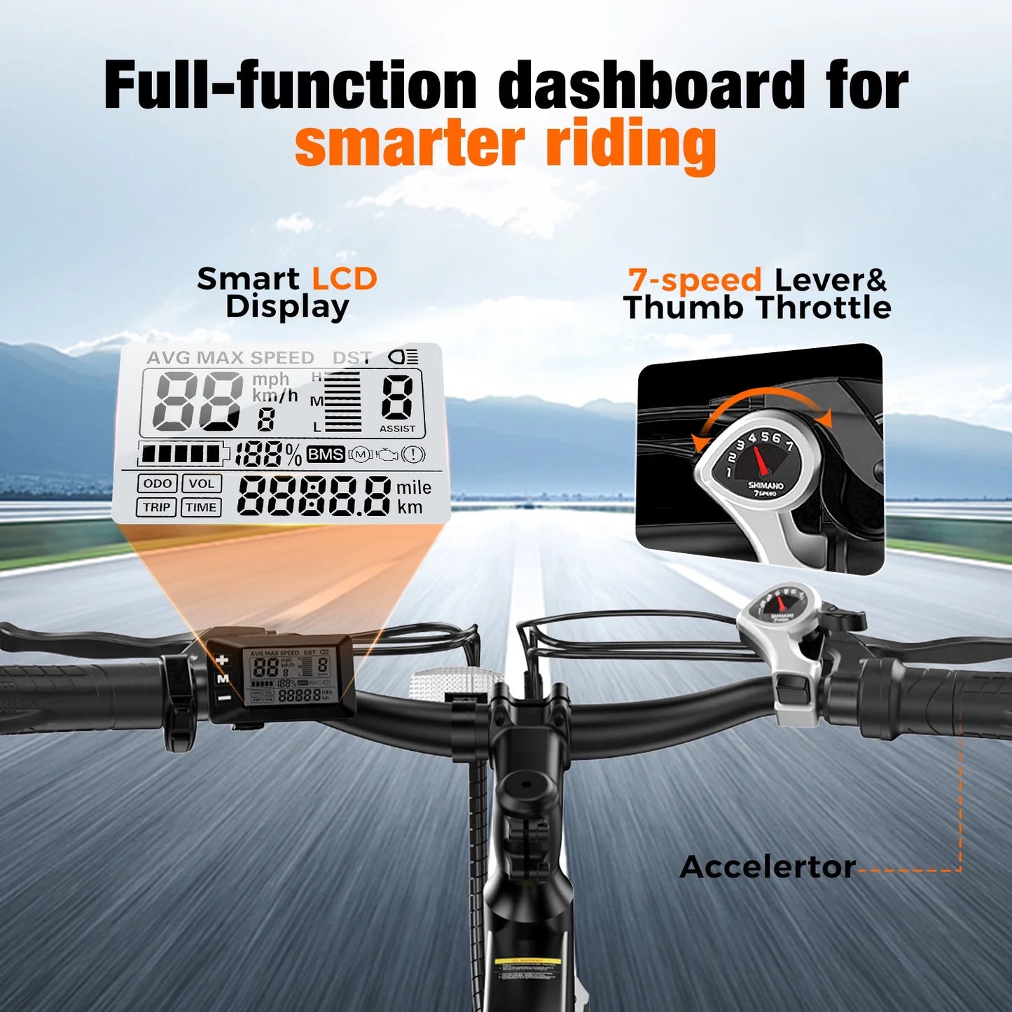 500W Electric Bike Adult,26" Mountain Bicycle Professional ,Front Dual Shock Absorption Ebike,Up 20MPH,55 Miles,35-Speed, Ul-Certified,42V 10.8AH Removable Battery,White