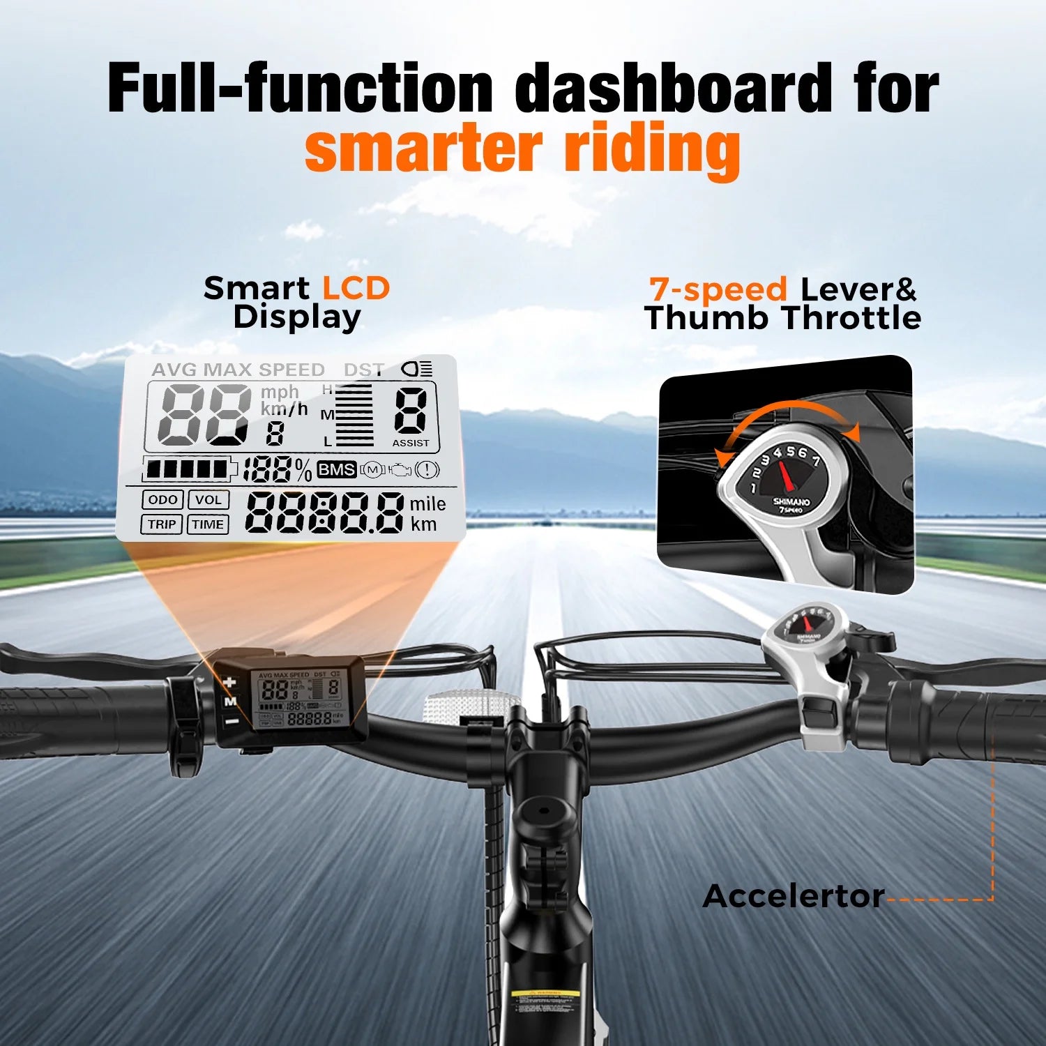 500W Electric Bike Adult,26" Mountain Bicycle Professional ,Front Dual Shock Absorption Ebike,Up 20MPH,55 Miles,35-Speed, Ul-Certified,42V 10.8AH Removable Battery,White